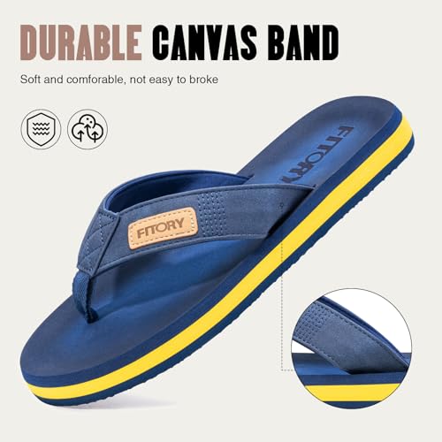 Image of FITORY Men's Flip-Flops, Thongs Sandals Comfort Slippers for Beach