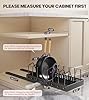 Lozovin Pull Out Pots and Pans Organizer Under Cabinet, Sliding Lid Holder and Pan Rack in Kitchen, Slide Out Inside Cabinet Storage for Pot Lid, Bakeware, Dishes, 8 Adjustable Dividers, 2 Pack Black #1