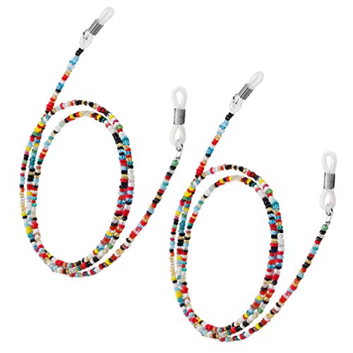 Exceart 2 stuks brillenhouders riemen brillenketting halsketting leesbril ketting kleurrijke parels anti-slip voor brillenaccessoires - Image 6