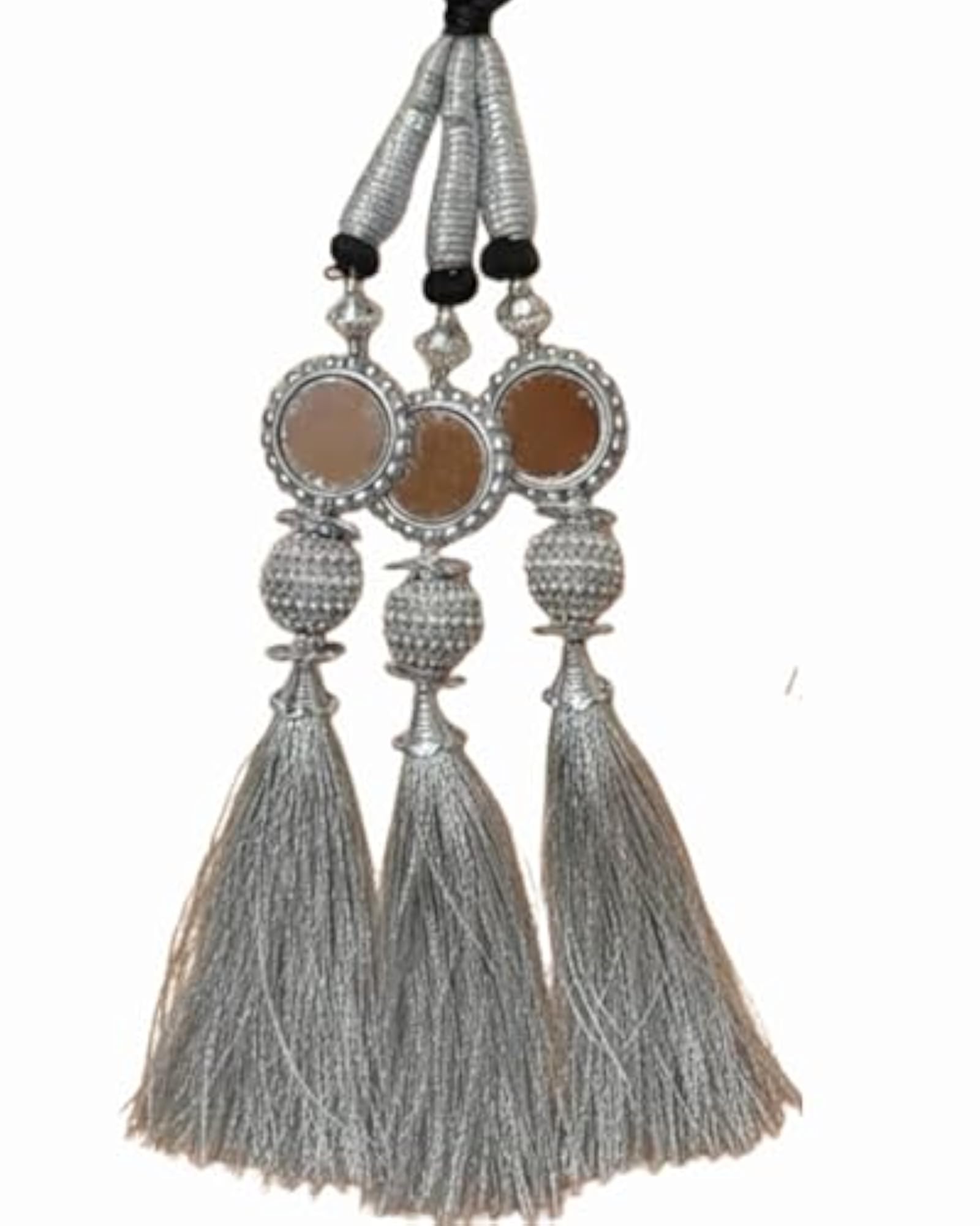 Punjabi Paranda Choti Braid Hair Extensions, Silver