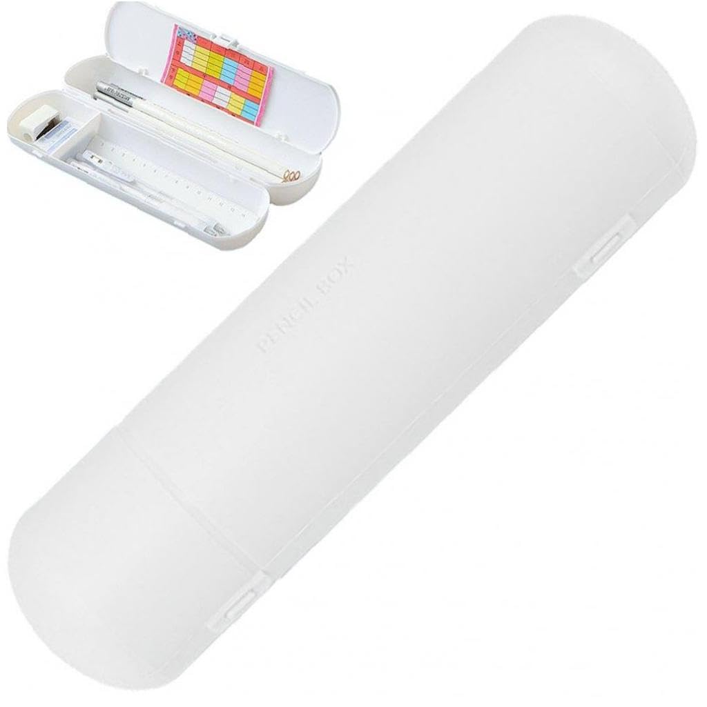 Amazon.co.jp: ペンケース 筆箱 筒型 二層 プラスチック 多機能 小物