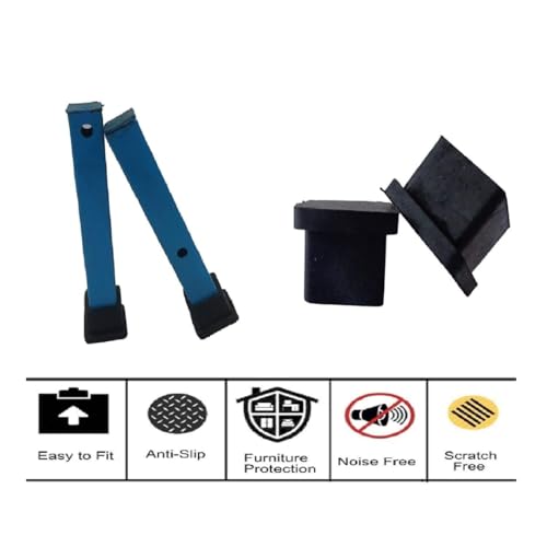Image of 1.5 Inch(38mm) Floor Protector Square Rubber Cap /Bush /Shoes for Furniture Feet Chair Table - Black - Pack of 8