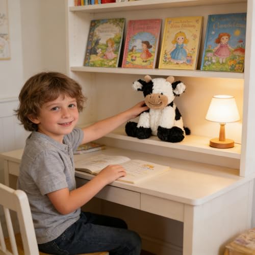 Hopearl Kuschelige Kuh Aus Weichem Plüsch - Niedliche Milchkuh Als Kuscheliges Geschenk Für Jungen, Mädchen & Kinder (22,9 cm)