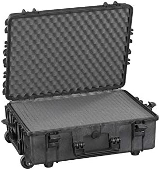 Max MAX540H190STR IP67 Rated Waterproof Durable Watertight Equipment Photography with Hard Carry Pull Handle Plastic Transit Case/Pick and Pluck Foam/Flight Case Tool Box