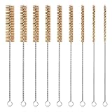 Asherxin Brass Wire Brush Set 9pcs Tube Cleaning Brush 12