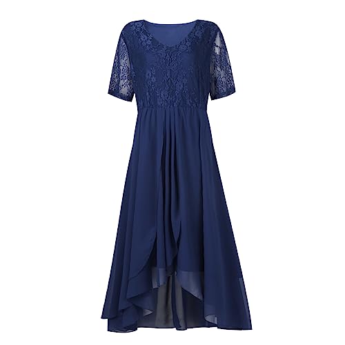 FUPODD Kleider Damen Festlich Empirestil Abiballkleider Empirestil Cocktailkleid Party Damenkleider Für Taufe Langes Sommerkleid Abschlussball Oben...