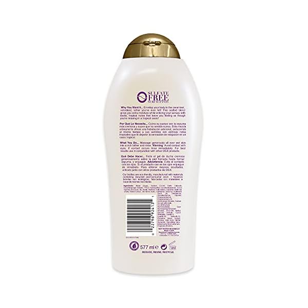 OGX Extra Creamy + Coconut Miracle Oil Ultra Moisture Body Wash, 19.5 Fl Oz