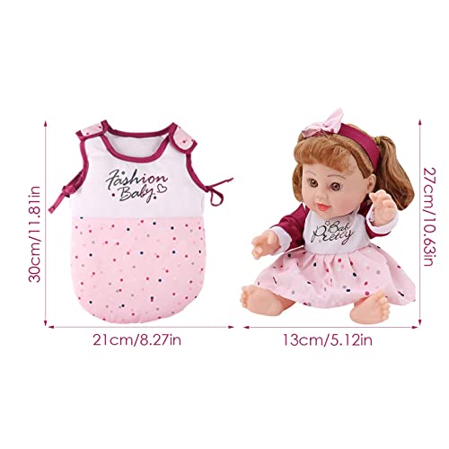 Weiche Vinylpuppe für Kinder, Realistische und süße Neugeborene Puppe mit großen Augen und niedlichem Gesicht, Puppenset… – Bild 5