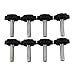 Perilla de sujecion - SODIAL(R)8 piezas Negro Pieza de recambio M8 x 30mm Perilla de estrella de mango moleteado roscado macho