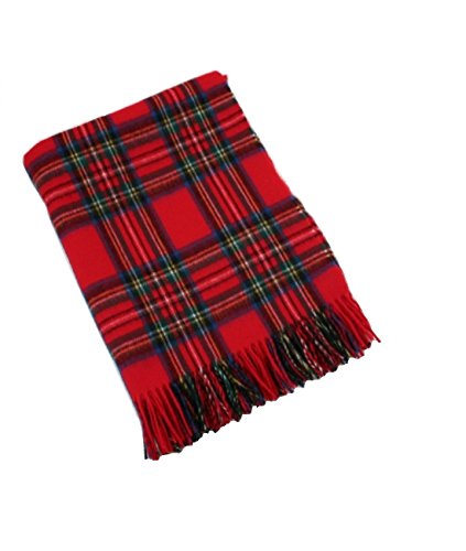 Biddy Murphy 100% Irish Wool Plaid Throw Blanket — Soft Warm Heirloom Quality, Made in Ireland,