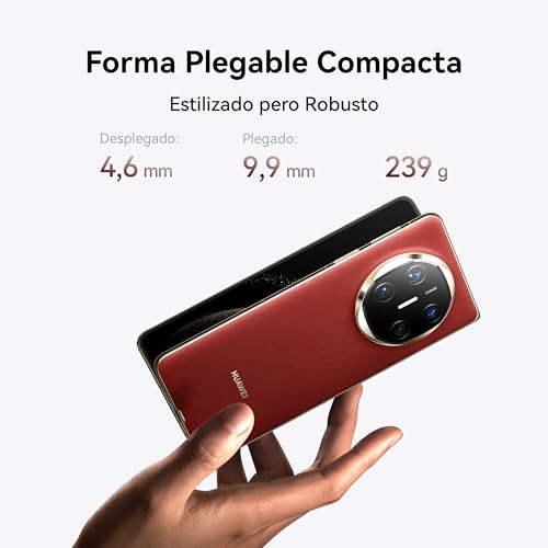HUAWEI Mate X6, 12+512G, Smartphone Plegable Compacta, Ultradelgado y Resistent, Cámara Ultra Chroma, Cristal Kunlun de 2.ª Generación, Pantalla X-True™, 5110 mAh, Nebula Red - Imagen 4