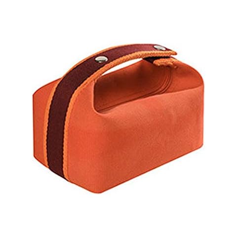 DDILKE Lunch Bag for Men Women, Insulated Lunch Box with Adjustable Shoulder Strap, Reusable, Orange Cover