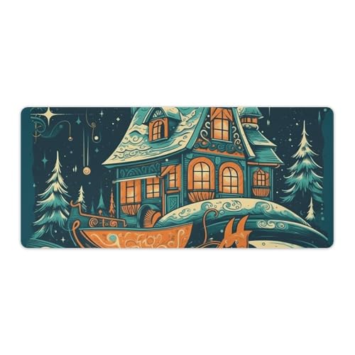Tapis de souris de jeu paysage de neige pour bureau gaming ordi