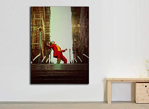 Cuadro Lienzo Joker Cartel pelicula 2019 - Lienzo de Tela Bastidor de Madera de 3 cm - Fabricado en...