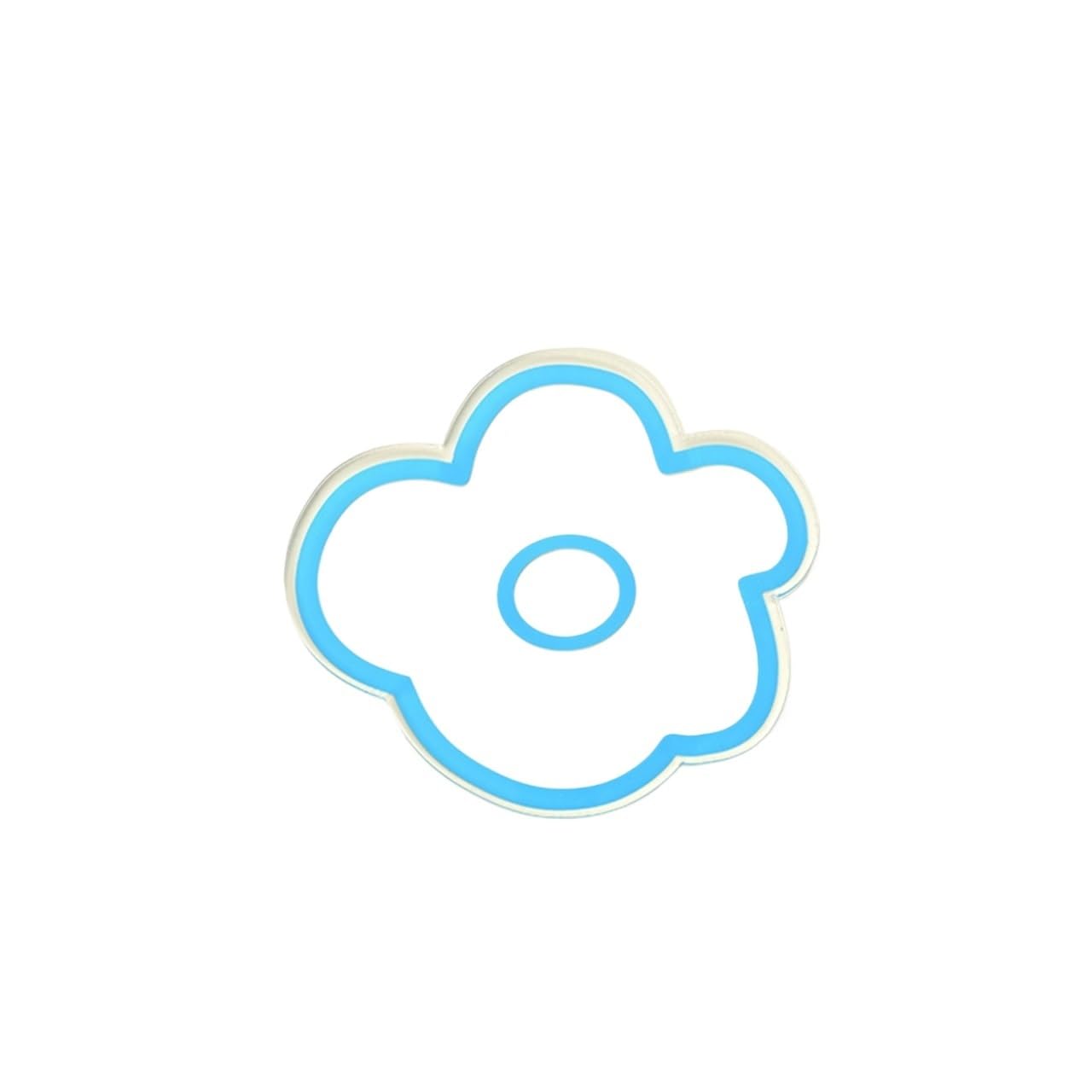 Coaster 3pcs Drink Coasters Transparent Flower Coaster Non-Slip Coffee Mug Mats(SKY BLUE)