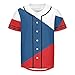 Vnurnrn Czech Republic Flag Mens Baseball Button Down Jersey Hipster Hip Hop T Shirts