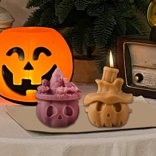 Molde de silicona calabaza y calavera para hornear miniatura 6