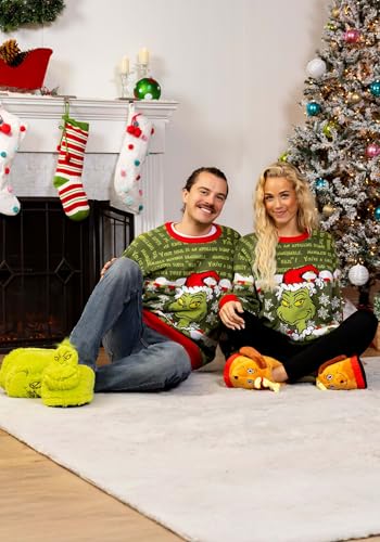 Fun Costumes The Grinch Max 3D Slippers for Adults | The Grinch Reindeer Max 3D Christmas Slippers for Men & Women4