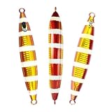 Eupheng Heavy Duty Fishing Jigs Saltwater 200g/300g/400g/500g, Glow in Dark Roller Slow Fall Lead Jig Deep Sea Fishing Jigging Lures for Tuna, Salmon, Sailfish, Grouper Snapper