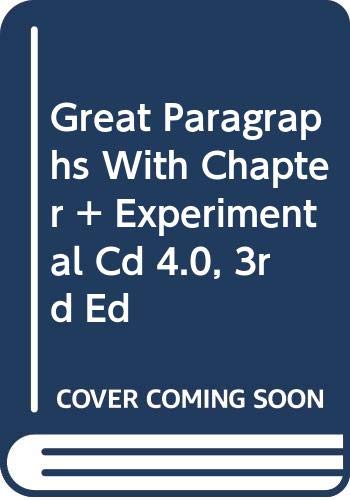Great Paragraphs With Chapter + Experimental Cd... 0618343210 Book Cover