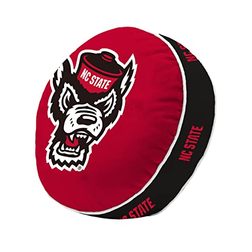 Logo Brands NCAA North Carolina State Wolfpack Puff Pillow – Plush, Soft, Stretchy with Team Color Design