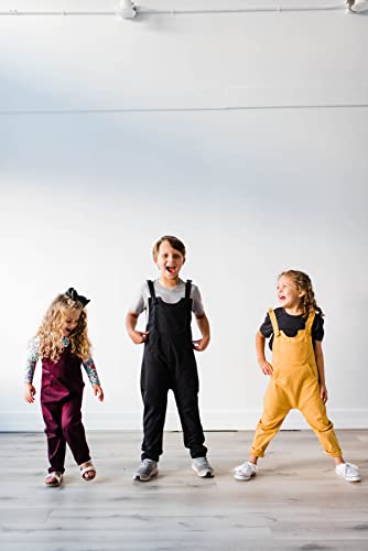 The Charlotte Letter Kids Denim Adaptive Overalls - Gtube Feeding Friendly & Adjustable Magnetic Straps, 100% Cotton Unisex Toddler Special Needs Clothing, Adaptive Clothing For Kids (Yellow Size 4) #TOP5