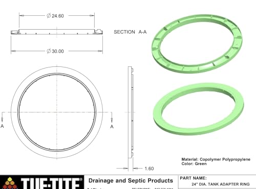 Image of Tuf-Tite 24x6 riser, flat lid & ring 3 piece bundle (TUF TITE - 24x6 KIT)
