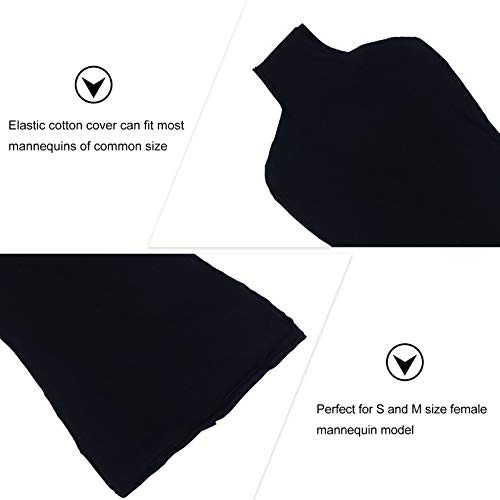 Funda de algodón para maniquí con acabado suave para confección de vestidos negros 4