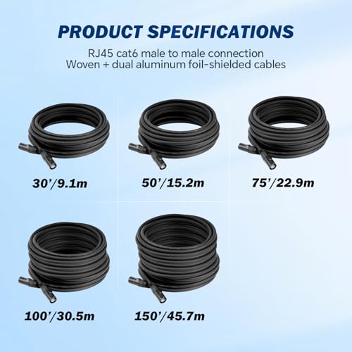Cable Audiopipe Ethercon Flex Soft Cat6 15.2 m RJ45 miniatura 3