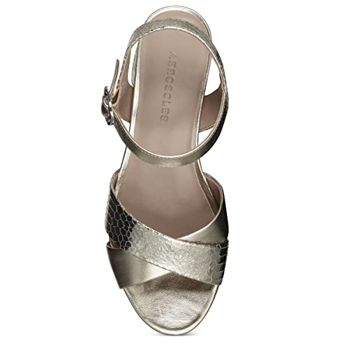 Aerosoles Women's Cosmos Heeled Sandal, Gold, 9 Wide #TOP3