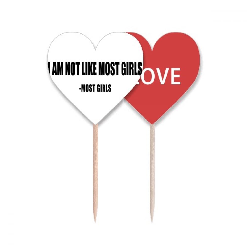 Cure-dents Most Girls Said pique en bois Love Heart pour décoration de cocktail et mariage