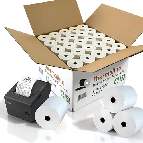 20ROLLS 318 x 230ft Thermal Receipt Paper Rolls  (Epson thermal printer system) Review