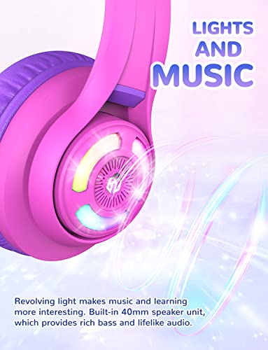 iClever Casque Audio Enfant Bluetooth, Contrôle du Volume réglable 74/85/94dB- Casque pour Enfant avec Microphone pour… - Les Beatles, Paul McCartney, John Lennon, RIngo Starr, George Harrison iClever Casque Audio Enfant Bluetooth, Contrôle du Volume réglable 74/85/94dB- Casque pour Enfant avec Microphone pour… – Image 3