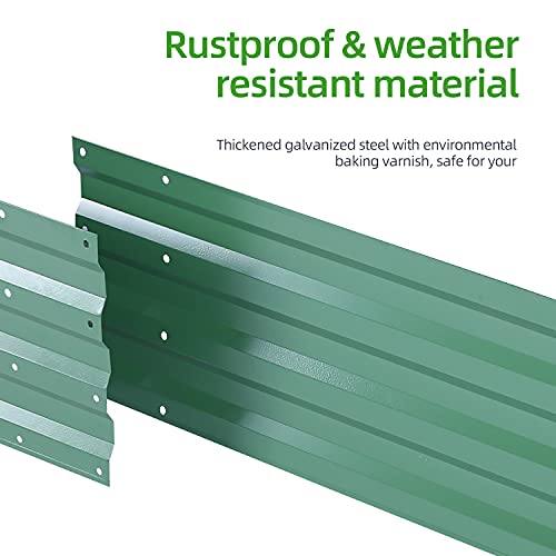 Ohuhu Raised Garden Beds For Vegetables, 2 Pack 6X3X1 Ft Reinforced Galvanized Steel Raised Boxes Outdoor With Baking Varnish, Heavy Duty Metal Planter Box For Growing Flowers Herbs Succulents Plants #TOP4