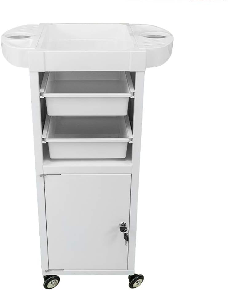 Salon Trolley kable Rolling Hairdresser Cart with Hair Dryer Holder for Spa Massage Barbershop Beautysalon