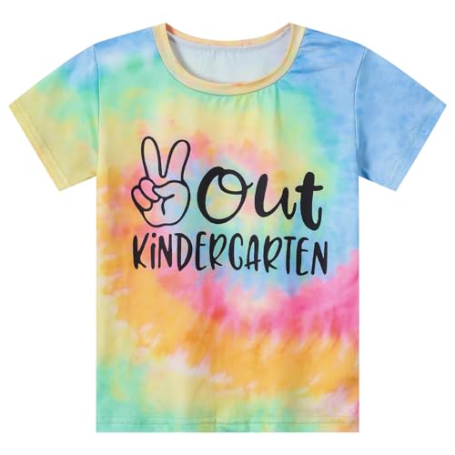 Kindergarten Graduation Shirt Kids Toddler Girls Boys Peace Out Kindergarten Tee 2025 Last Day of School Tshirt Clothes