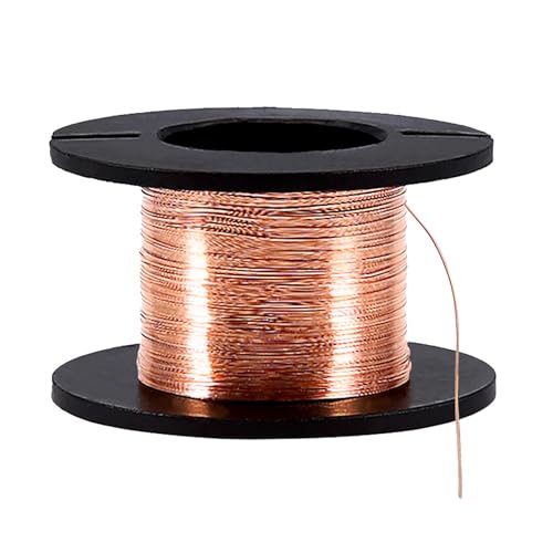 5Pcs Enameled Copper Wire, 0.1mm Thickness 12m Length Enameled Wire Copper Winding Wire Enamelled Repair Wire