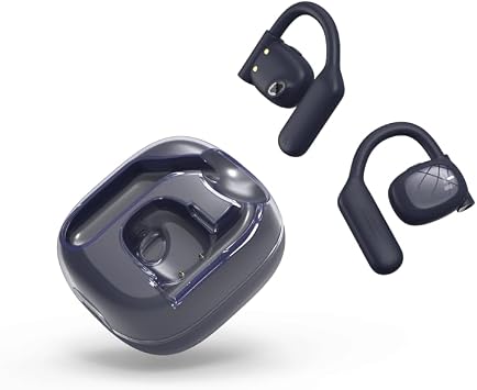 Meisei Air Conductive Earphones, Bluetooth 5.3 Headset, Wireless Earphones, No Blocking Earphones, Ear-hook Headset, Binaural, Single Ear, Compatible with iPhone & Android, Black Blue