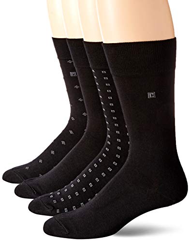 Chaps Men's Pattern and Solid Assorted Dress Crew Socks (4 Pack)