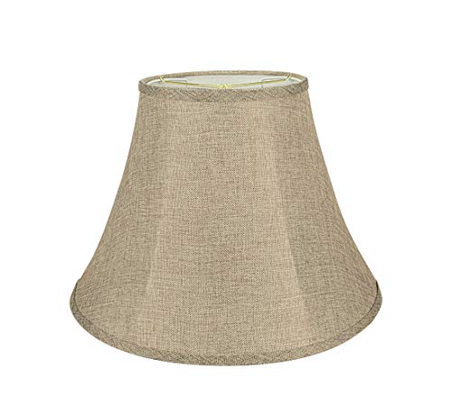 Aspen Creative 38001A Collapsible Traditional Handsewn Bell Shape Spider Construction Lamp Shade in...