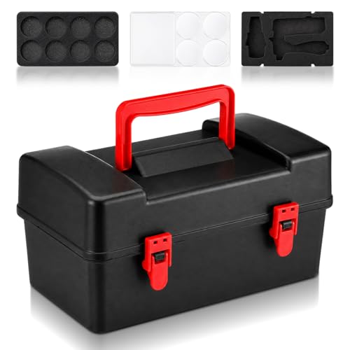 Image of Novabright Battling Top Storage Case Portable Carrying Box with Protective Foam Insert Holds 12 Spinning Tops Organizer for Battle Spinner Accessories