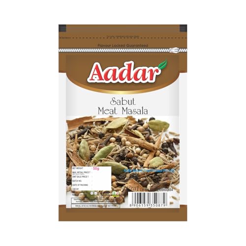Image of Aadar Sabut Meat Masala & Blend Garam Masala Gold 50g (Pack of 2) - For Meat & Chicken Curry, Premium Indian Spices Powder for Authentic Flavor