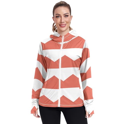 Monaco Flag Women's UPF 50+ Sun Protection Hoodie Jacket Lightweight Long Sleeve Sun Shirt with Pocket Multicoloured