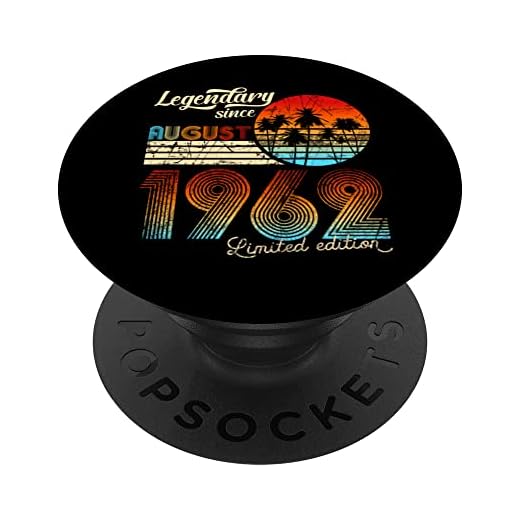 Legendario De Cumpleaños Desde Agosto De 1959 Regalo. PopSockets PopGrip Intercambiable