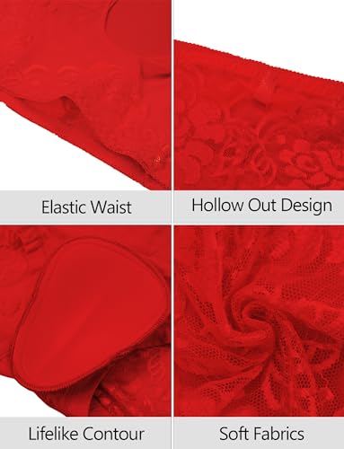 Men's Hiding Gaff Panties Brief Shaping Breathable Camle Toe Lace Floral Mesh Underpants Crossdressing Transgender Underwear3