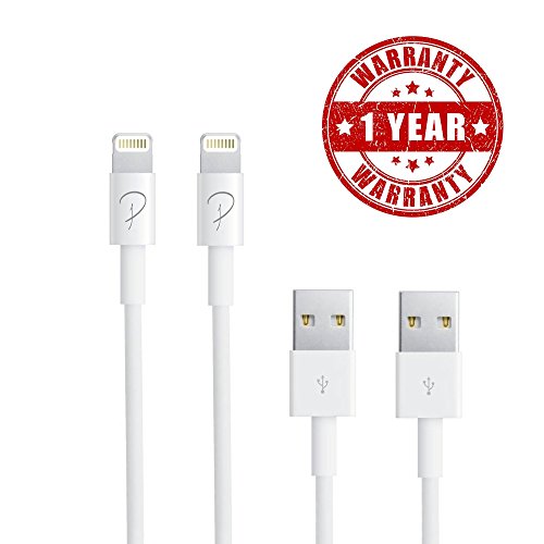 Pager Lightning to USB 2.0A Cable with Cable Tie - 3.6-Feet (1.1 Meter) – 2 Piece