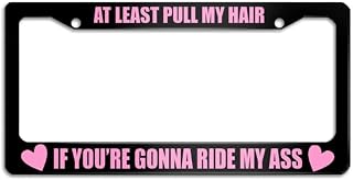 Pink Funny Girly License Plate Frame