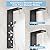 DELAVIN Shower Panel Stainless Steel Shower Tower, 5-Function Shower Panel Tower System, Full Body Shower System with Rainfall Waterfall Massage Body Jets Tub Spout and Handheld Shower, Brushed Black