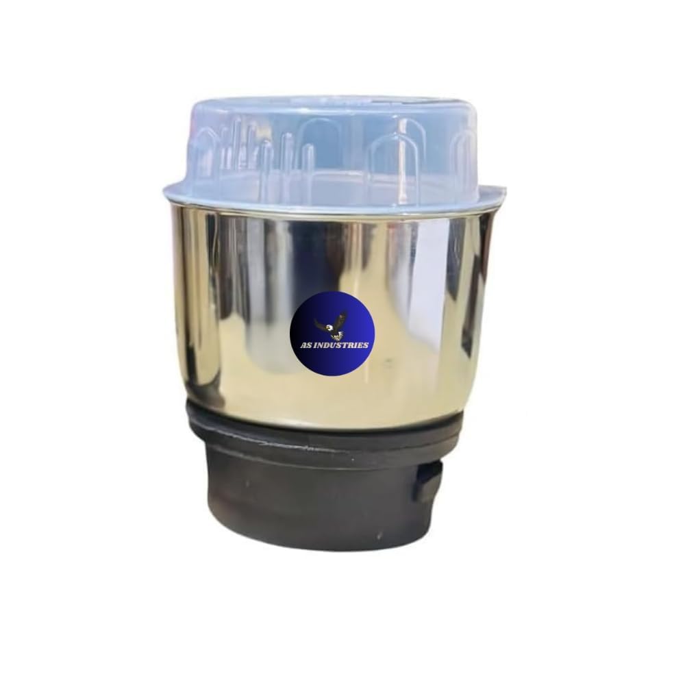 AS INDUSTRIES Premium Mixer Grinder Jar | Stainless Steel Jar for Spice, Masala & Chutney Grinding | Compact Kitchen Appliance with Clear Lid 250 Ml-image-48