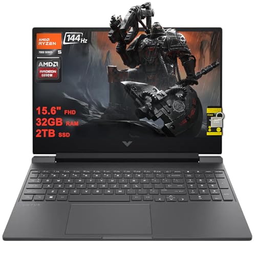 HP Victus 15 �Q�[�~���O�m�[�g�p�\�R�� 15.6�C���` FHD IPS 144Hz (AMD FreeSync Premium) AMD 6�R�A Ryzen 5 7535HS 32GB RAM 2TB SSD Radeon RX 6550M (